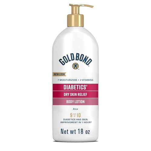 Gold Bond Diabetics Dry Skin Relief Body Lotion 18 oz with Aloe to Moisturize Soothe