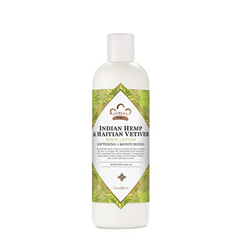 Nubian Heritage Body Lotion Indian Hemp Haitian Vetiver for All Skin Types Made with Fair Trade Shea Butter 13 oz