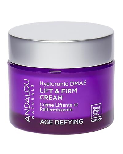 Andalou Naturals Hyaluronic DMAE Lift Firm Skin Cream Anti Aging Face Moisturizer With Hyaluronic Acid Helps Reduce Fine