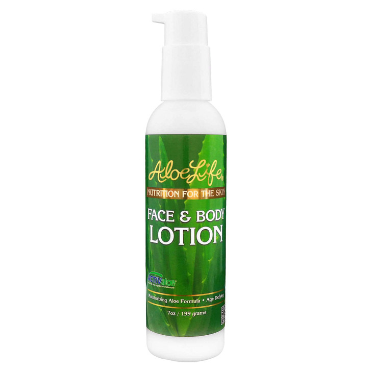 Aloe Life Face Body Lotion Concentrated Formula Hydrates Dry Skin Contains Antioxidants Minerals Herbal Extracts Pleasan