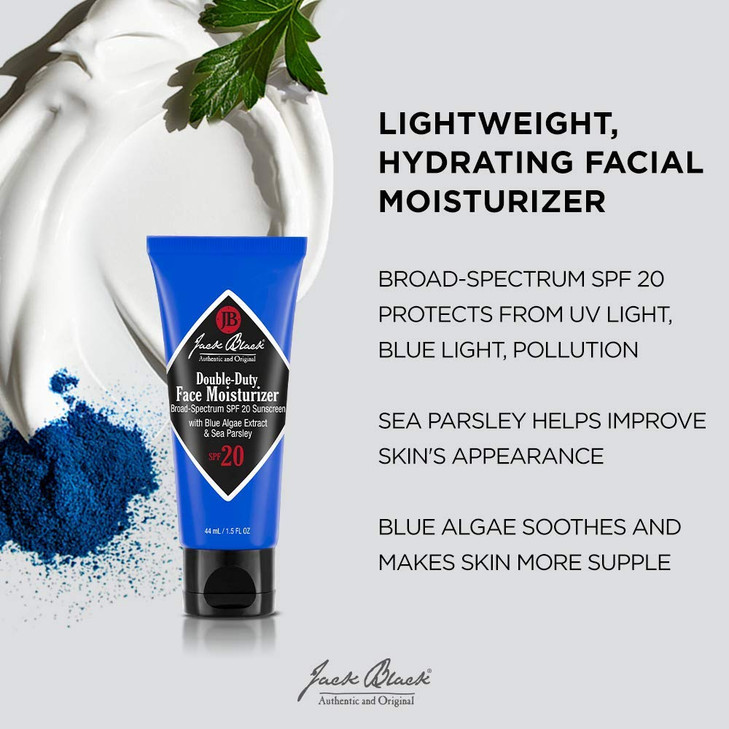 Jack Black Double Duty Mens Face Moisturizer with SPF 20 Sunscreen 15 fl oz SPF Moisturizer Face Mens Lotion Lotion for