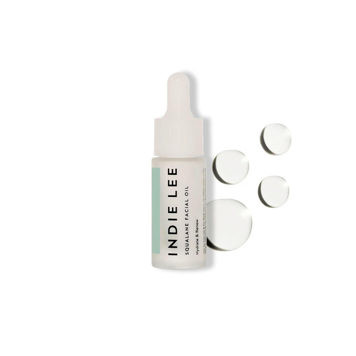 Indie Lee 100 Squalane Oil Daily Face Oil Hydrating Moisturizer for Dry Skin Fine Lines and Wrinkles Even Skin Tone Brig