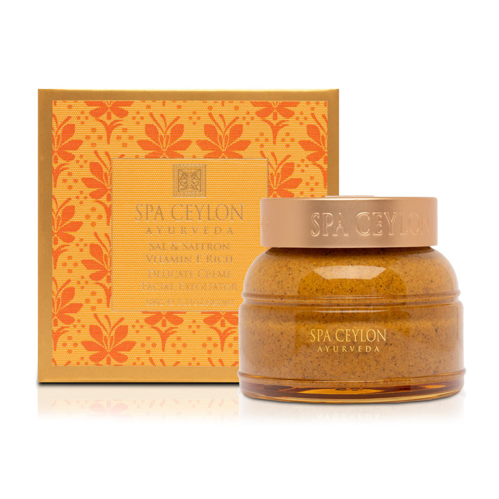 SPA CEYLON Sal and Saffron Vitamin E Enriched Delicate Cream Facial Exfoliator Gentle Scrub Hydrating Formula Natural Gl