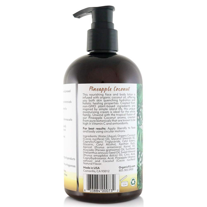 Coco Fiji Face Body Lotion Infused With Coconut Oil Lotion for Dry Skin Moisturizer Face Cream Massage Lotion for Women