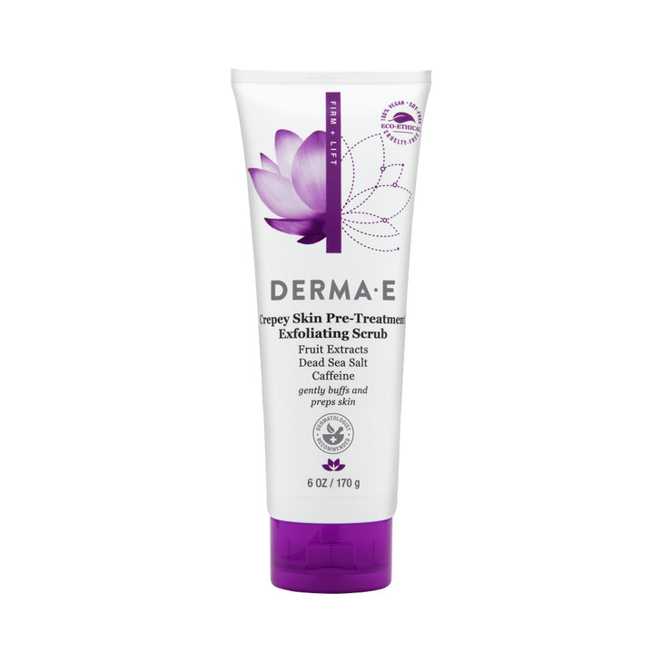 Derma E Crepey Skin Exfoliating Scrub 6oz Firming Body Scrub for Dry Crepey Skin with Antioxidants Smooths Softens Preps