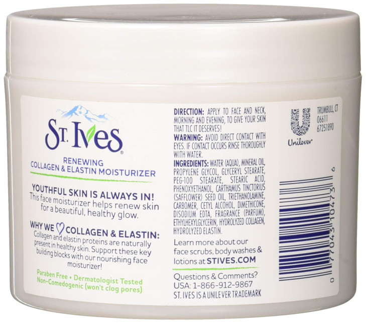 St Ives Renewing Collagen Elastin Moisturizer 10 oz Pack of 2