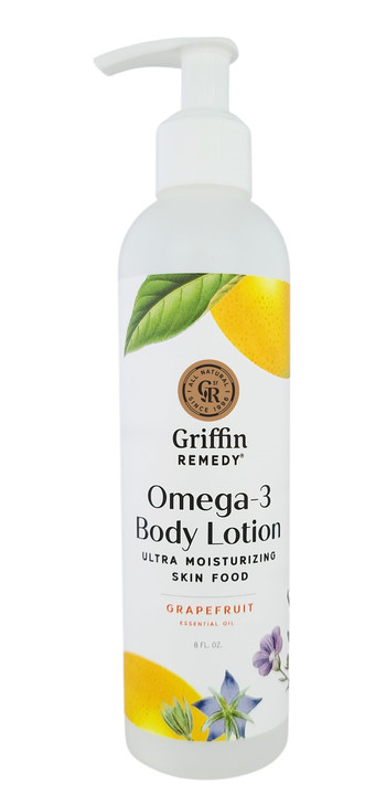 Griffin Remedy Omega3 Body LotionGrapefruit Essential Oils and Organic MSM Ultra Moisturizing All Natural Paraben Free S