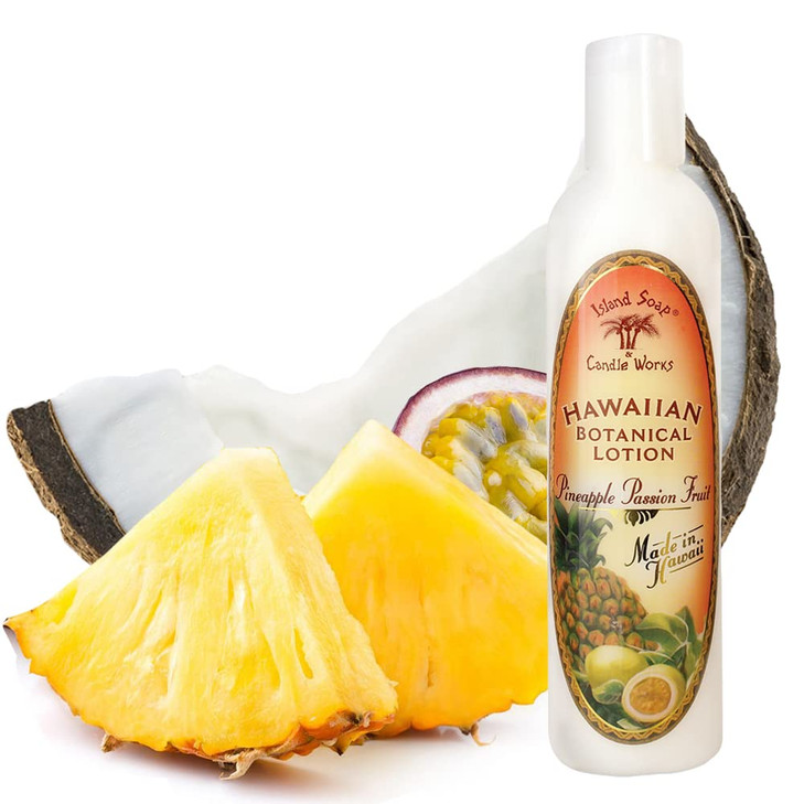 Island Soap and Candle Works Pineapple Scented Body Lotion for Men and Women Paraben Free Body Moisturizer Hydrating Haw