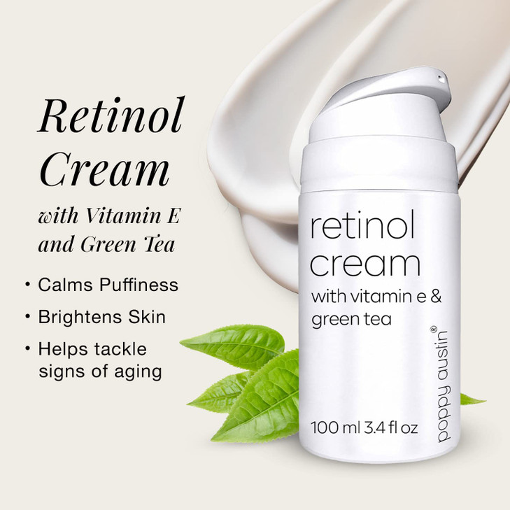 poppy austin Retinol Cream for Face 34OZ HighStrength Retinol Night Cream Cruelty Free Wrinkle Cream Anti Aging Eye Crea