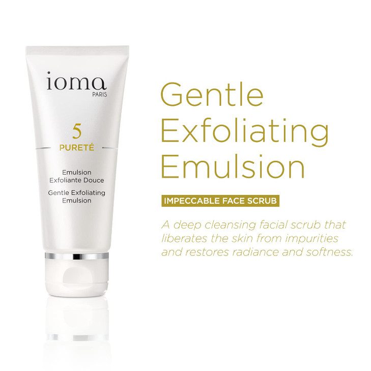 IOMA Paris PURETE Gentle Exfoliating Emulsion Facial Scrub that Removes Impurities and Refines Skin Texture Face Scrub w
