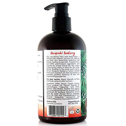 Coco Fiji Face Body Lotion Infused With Coconut Oil Lotion for Dry Skin Moisturizer Face Cream Massage Lotion for Women