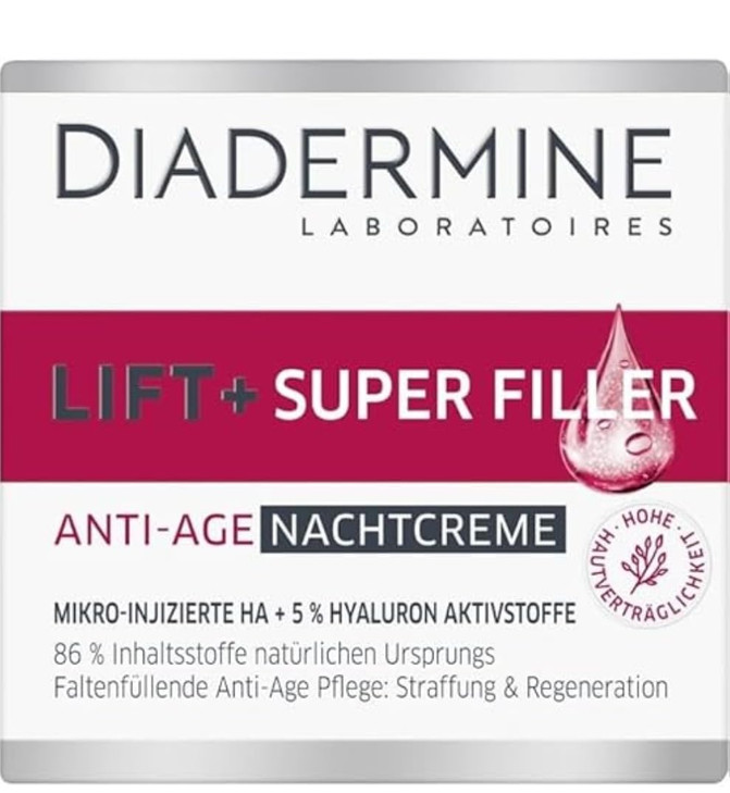 Diadermine Lift Superfiller Hyaluron AntiAge Night Cream 176 Floz 50 ml