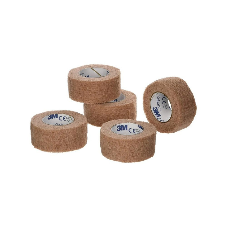 Coban 081359629 3M Self- Adherent Wrap, Tan, 1"x 5 Yards Size, Pack of 5 online at globaldelivered