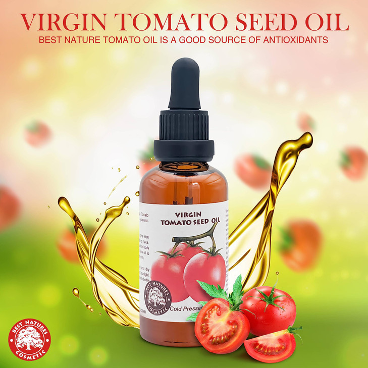 Best Natures Tomato Seed Oil Cold Pressed Unrefined 2 oz Natural Skin Care Moisturizer for Face Body Dry Damaged Hair So