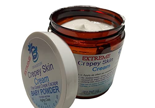 Diva Stuff Extreme Crepey Skin Body Face Cream with Hyaluronic Acid Alpha Hydroxy and more for Dry Damaged Skin 8oz New