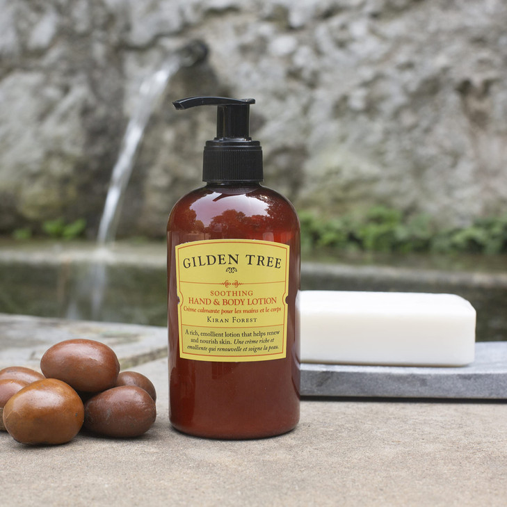 GILDEN TREE Soothing Hand Body Lotion with Organic Aloe Vera and Shea Butter 8 ounce pump Heals Dry Skin and Softens Rou
