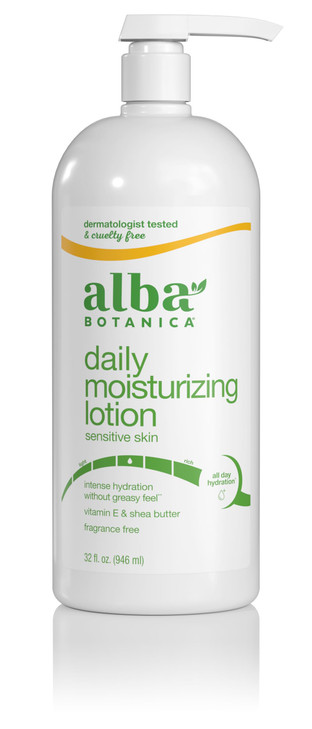 Alba Botanica Daily Moisturizing Lotion Sensitive Skin Fragrance Free 32 Oz Packaging May Vary