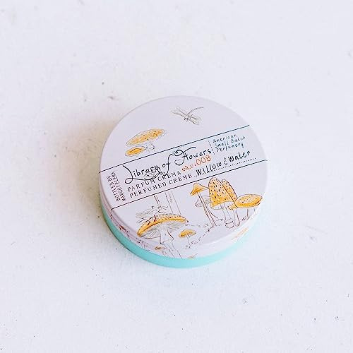 Library of Flowers Willow Water Parfum Crema 25 oz Cut Greens Flowering Lotus Watercress Scented Womens Solid Perfume Lo