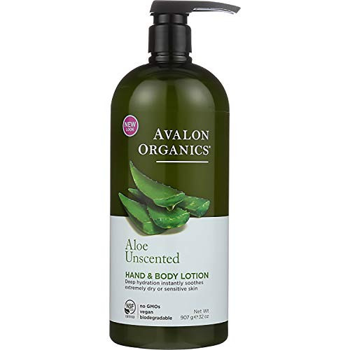 Avalon Organics Hand Body Lotion Aloe Unscented 32 Oz