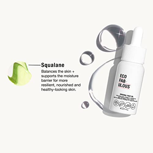 ECOFABULOUS Face Oil Original Face Oil for All Skin Types Hydrate and Balance Skin Squalane Vitamin E Rosehip Oil FastAb