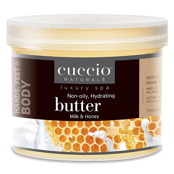 Cuccio Naturale Milk and Honey Butter Blend Ultra Moisturizing Cream for Hands Feet and Body 26 Ounces