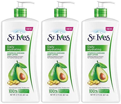 St Ives Daily Hydrating Vitamin E Avocado Body Lotion 21 Ounce Pack of 3