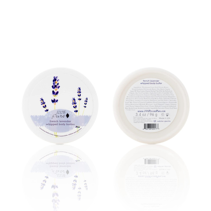 100 PURE French Lavender Whipped Body Butter Body Lotion for Dry Skin Made with Shea Butter Cocoa Butter Moisturizing Bo
