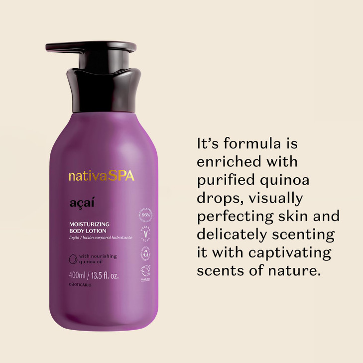 Nativa SPA by O Boticrio Aa Moisturizing Body Lotion LongLasting Hydration and Lightweight Fragranced Moisturizer 135 Ou