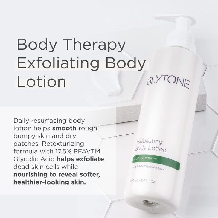 Glytone Exfoliating Body Lotion for Dry Skin 175 PFAV Glycolic Acid Moisturizing Lotion Reduce Keratosis Pilaris Bump Fr