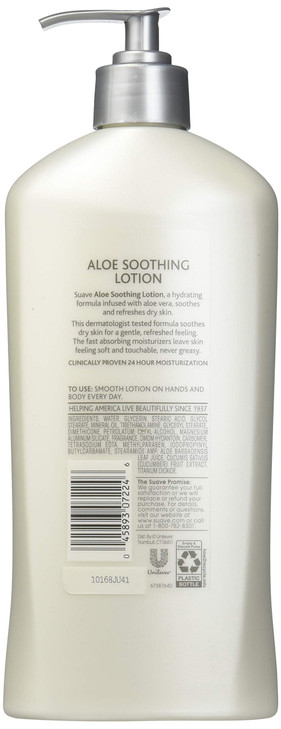Suave Body Lotion Soothing with Aloe 18 oz 2 pk