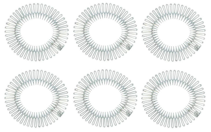 Fodattm 6PCS Women Lady Stretch Flexible Plastic Full Circle Hair Comb Headband Hair Hoop Hair Clip Spring Head Band with Deep Teeth (Clear) online at globaldelivered