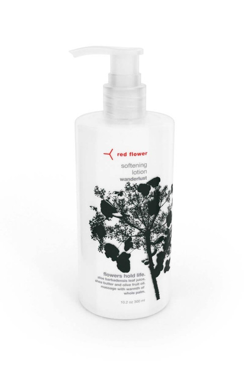 Red Flower Wanderlust Softening Lotion Deep Hydration Skin Repair Body Hand Lotion with Shea Butter Olive Fruit Oil Vega
