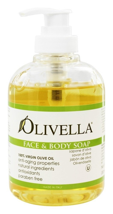 Olivella Virgin Olive Oil Face and Body Liquid Soap 1014 oz Pack of 3