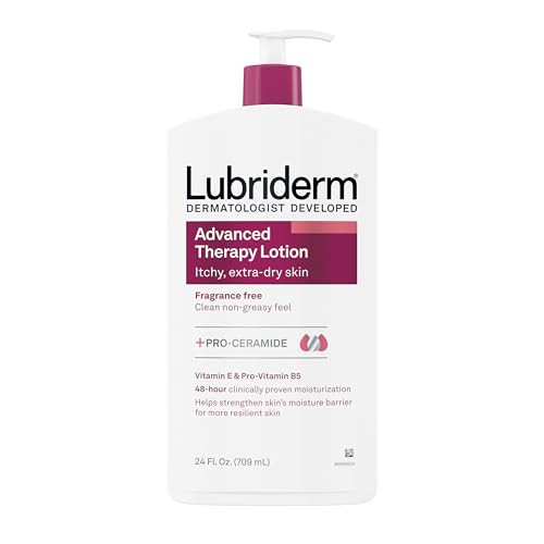 Lubriderm Advanced Therapy Moisturizing Lotion with Vitamins E and B5 Deep Hydration for Extra Dry Skin NonGreasy Formul