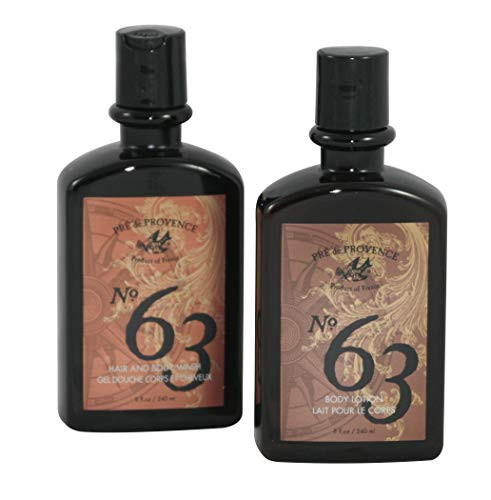 Pre de Provence No 63 for Men Hair Body Wash and Body Lotion Set