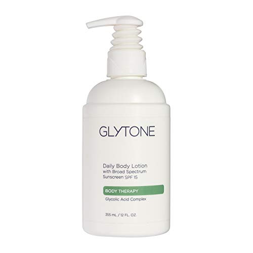 Glytone Daily Body Lotion with SPF 15Broad Spectrum Sunscreen Moisturizer for Body Spf Lotion with Glycolic Acid Shea Bu