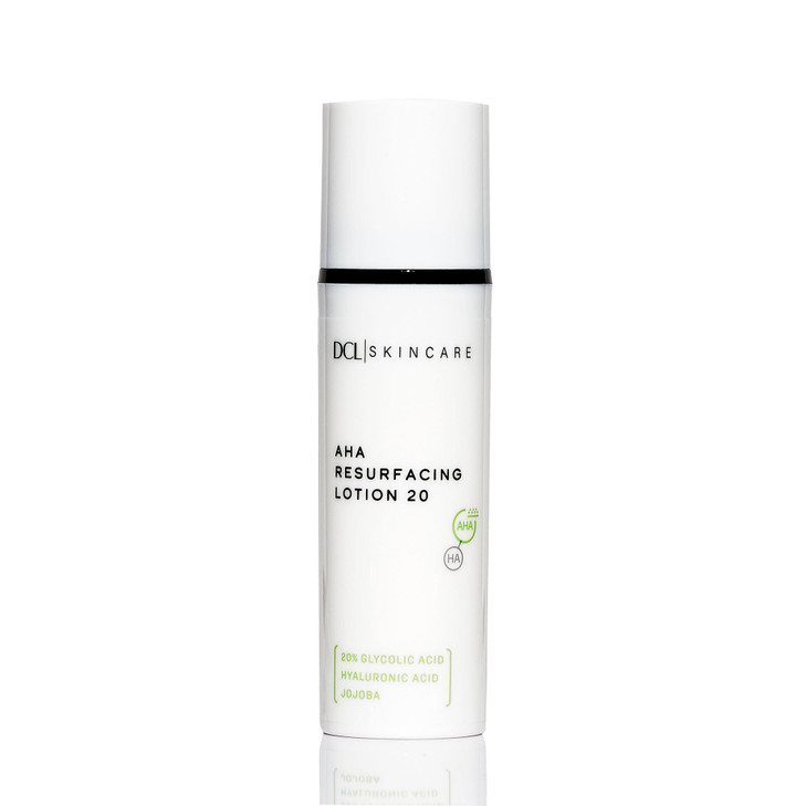 DCL Skincare AHA Resurfacing Lotion 8 with 8 Glycolic Acid ModerateStrength Exfoliating Treatment 17 fl oz