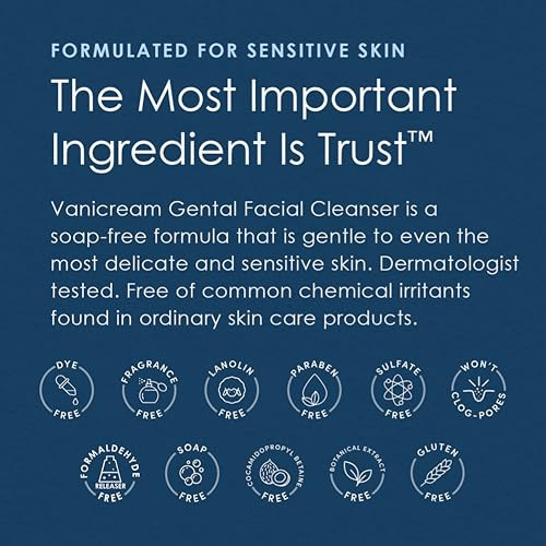 Vanicream Moisturizing Skin Cream Fragrance and Gluten Free For Sensitive Skin Soothes Red Irritated Cracked or Itchy Sk