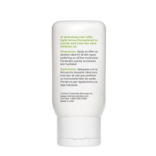 CONTROL CORRECTIVE Oil Free Hydrating Lotion 25 Oz Lightweight Silky NonComedogenic OilFree Facial Moisturizer Leaves Sk