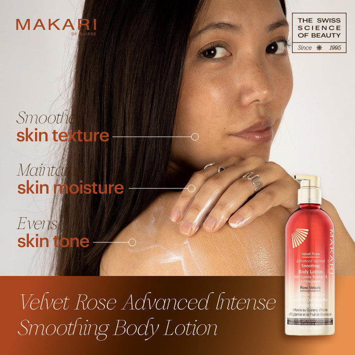 MAKARI Velvet Rose Advanced Intense Smoothing Body Lotion 168 oz Skin Firming and Tightening Lotion and Body Moisturizer