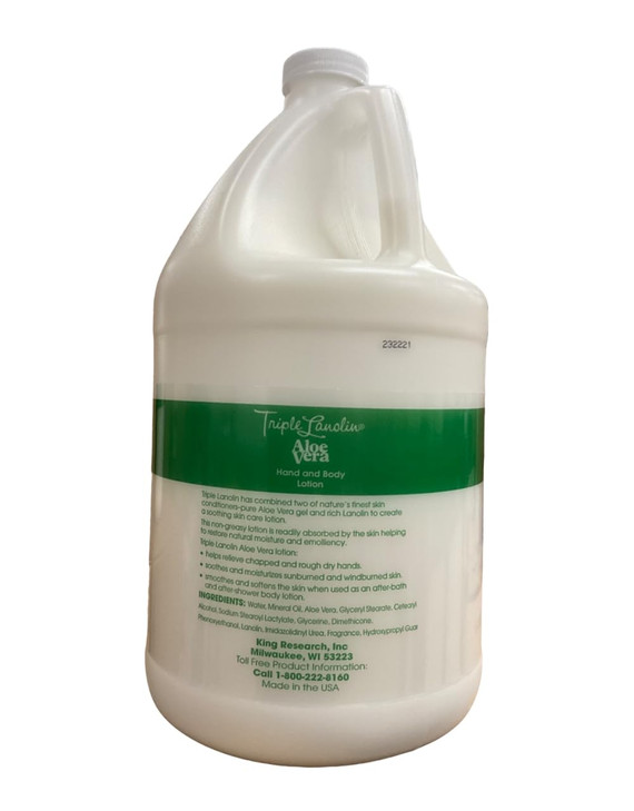 Triple Lanolin Aloe Vera Soothing Lotion 128 Fl Oz All Skin Types Moisturizing Hydrating