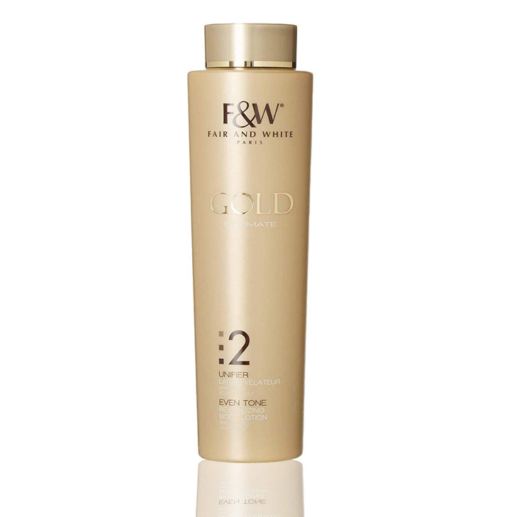 FAIR WHITE 2 Gold Revitalizing Body Lotion 500ml 176floz with Argan Oil Vitamin E and Shea Butter