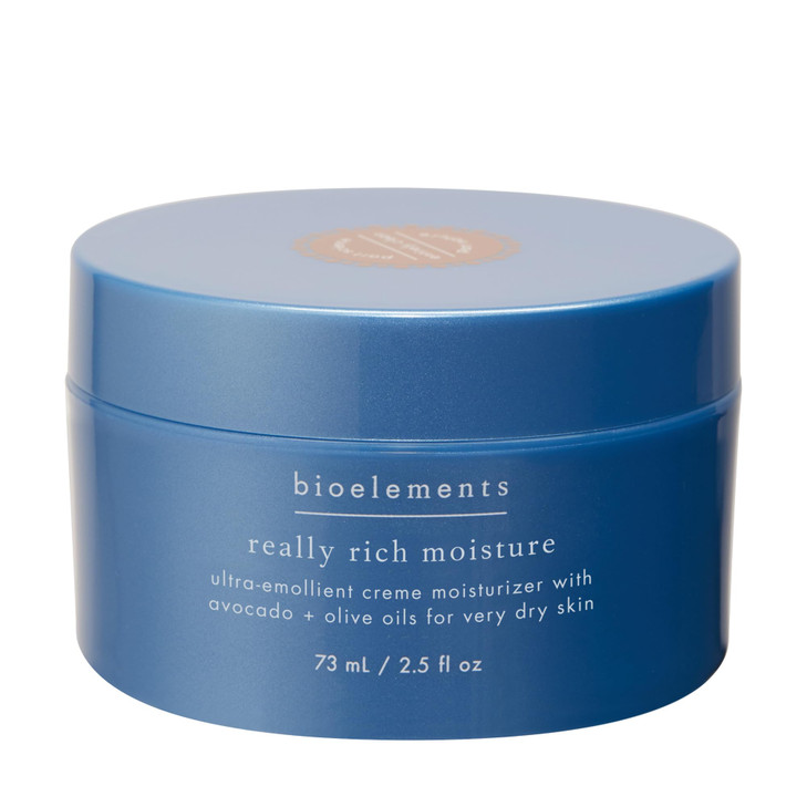 Bioelements Really Rich Moisture 25 fl oz Ultra Emollient Cream Facial Moisturizer for Very Dry Skin Vegan Gluten Free N
