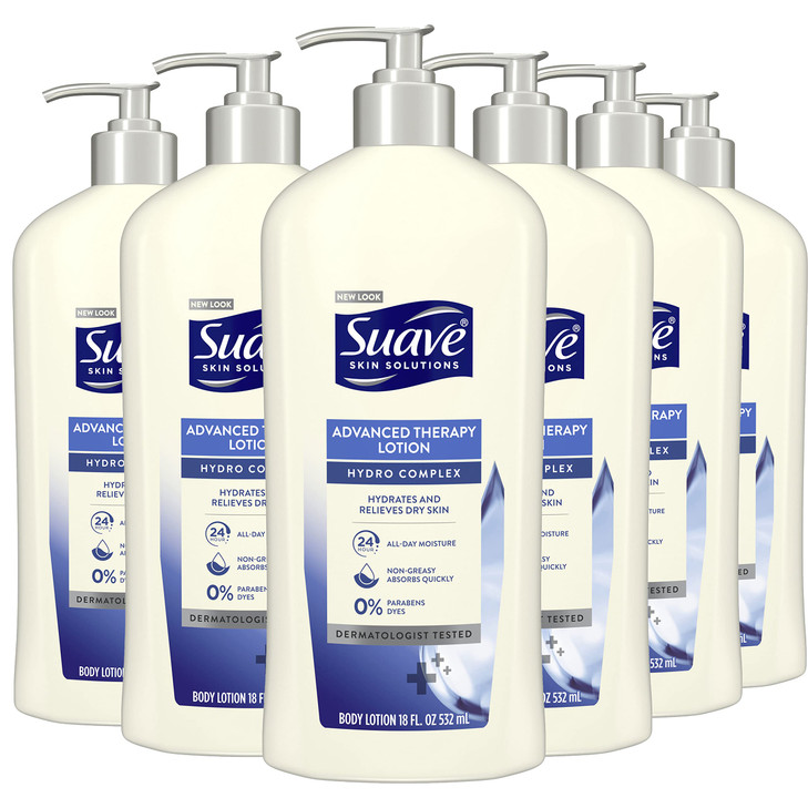 Suave Skin Solutions Body Lotion Advanced Therapy 18 Fl Oz Pack of 6