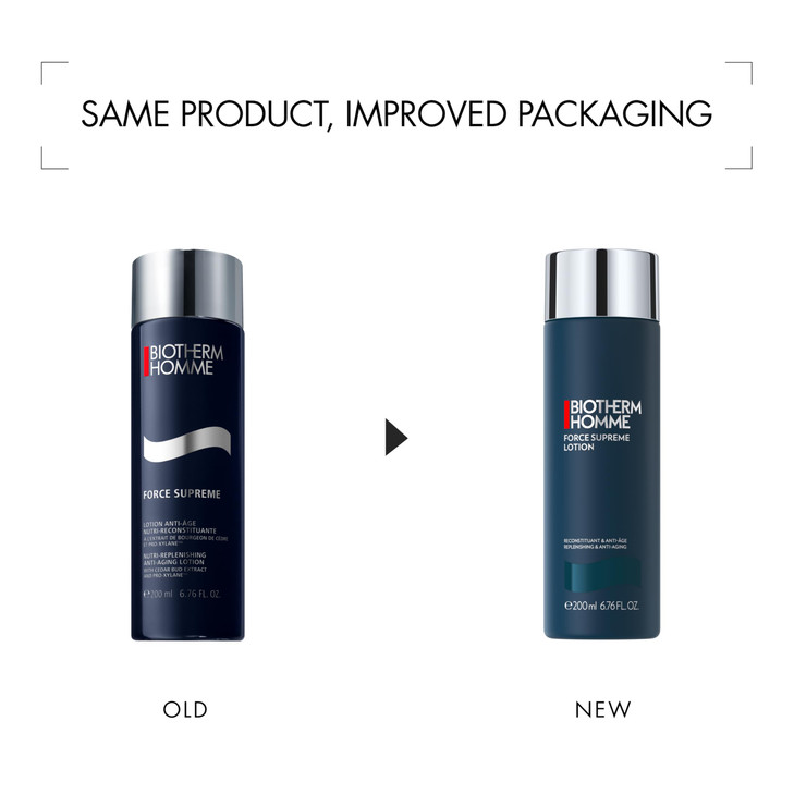 Biotherm Force Supreme Lotion Replenishing AntiAging Face Lotion for Men with ProXylane and Cedar Bud Extract Firms and