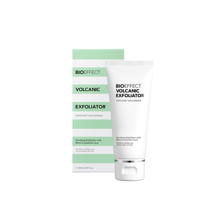 BIOEFFECT Volcanic Exfoliator Face Scrub Gentle Detox Facial Wash of Lava Crystals and Apricot Seeds for Deep Cleansing
