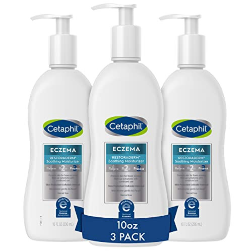 Cetaphil RESTORADERM Itch Control Moisturizing Lotion 10 fl oz Pack of 3 Soothes Dry Irritated Eczema Prone Skin No Adde