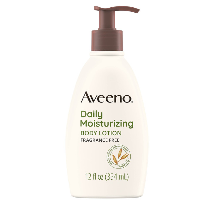 Aveeno Daily Moisturizing Body Lotion with Soothing Oat and Rich Emollients to Nourish Dry Skin FragranceFree 12 Fl Oz P