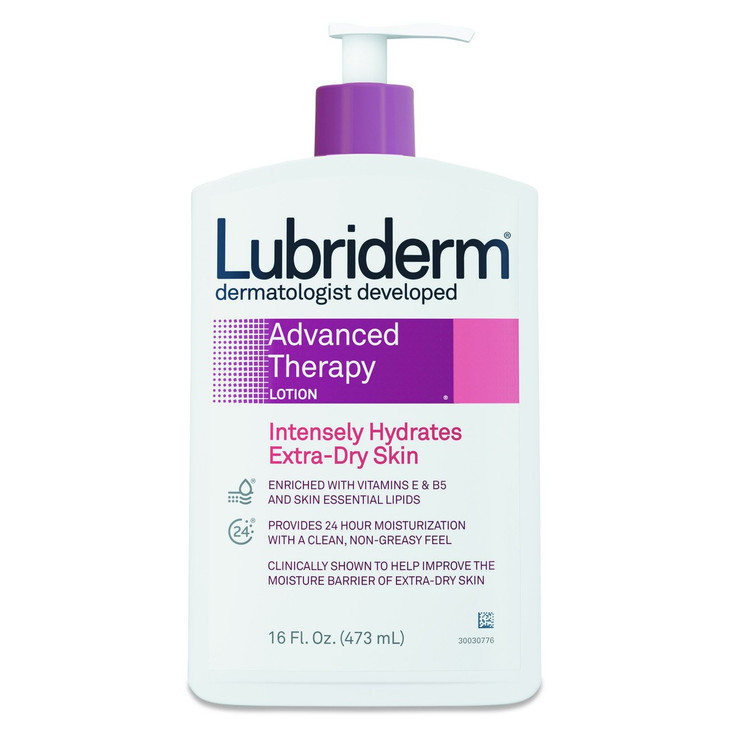 Lubriderm Advanced Therapy Moisturizing Handbody Lotion 16 Oz Pump Bottle 12carton