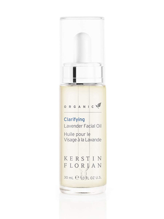 Kerstin Florian Organic Clarifying Lavender Facial Oil Moisturizing Face Oil with Sea Buckthorn Argan Jojoba Oils for Al